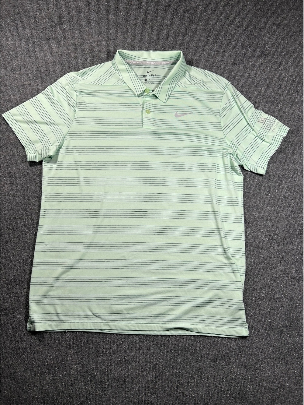 Nike Golf Dri-FIT Striped Polo Shirt Size L